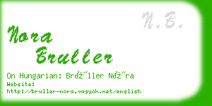nora bruller business card